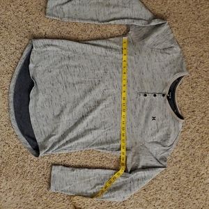 Hurley Dri-Fit Long Sleeve Henley White Heather